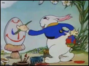 easter,30s,easter egg,easter bunny,1934,painting,silly symphonies