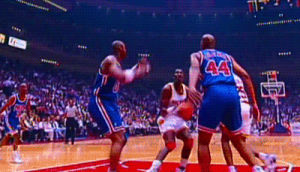 hakeem olajuwon,basketball,nba,1990s,dunk,joe johnson,houston rockets,199495,totally straight