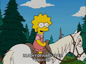 happy,lisa simpson,episode 13,season 14,horse,riding,14x13