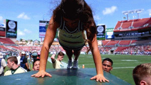 push up,usf,push ups,exercise,cheer,strong,cheerleader,womens history month,college sports,pump you up,ncaa sports