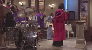 reverend cleophus james,the blues brothers,james brown,dancing,church