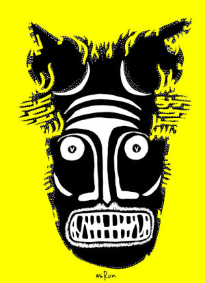 tribal,illustration,artists on tumblr,mask,miron