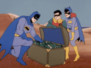 batman,batgirl,money,1960s,robin