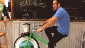 bicycle,ride,blender,milkshake