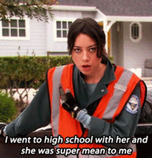 aubrey plaza,parks and rec,parks and recreation,april ludgate,high school