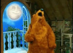 bear,dancing,moon,bear in the big blue house