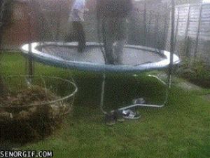 fail,fall,ouch,home video,trampoline