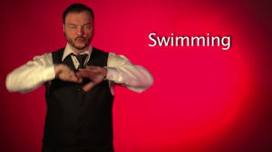 deaf,asl,sign with robert,swimming,sign language,american sign language