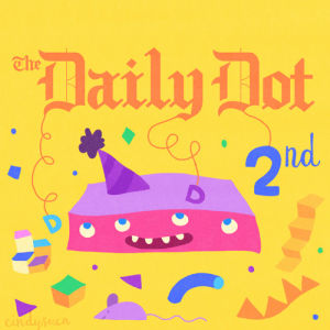 happy birthday,art,party,design,artists on tumblr,mouse,cube,dot,cindy suen,daily dot,the daily dot