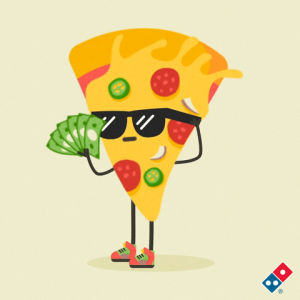 pizza,cool,celebration,dominos,feeling,pay day,dominos pizza,money,pizza slice,playa,fan,payday,slice of pizza,sunglasses,reaction,food,win,celebrate,boss,player,feelings,winning,cash,fresh,tasty,make it rain