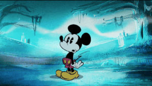 mickey mouse,disney,scared,halloween