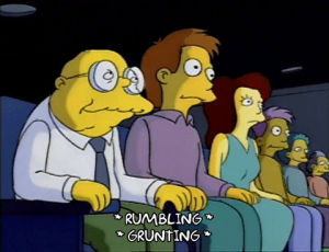 season 5,episode 18,scared,screaming,hans moleman,5x18,rumbling,feared,hold tight