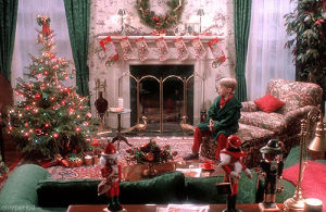 home alone,christmas tree,xmas,christmas lights,christmas,winter,fireplace,cosy