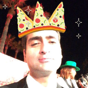 hbo,pizza,wow,red carpet,emmys 2015,kumail nanjiani,hbo after party