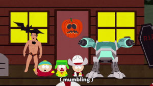 eric cartman,stan marsh,kyle broflovski,halloween,weird,awkward,uncomfortable