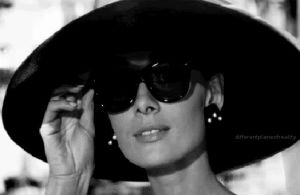 fashion,gorgeous,hat,art,freedom,black and white,glass,beautiful,free,young,actress,sunglasses,surprise,life,quote,incredible,lovely,ray ban,movies,love,vintage,90s,amazing,80s,live,shocked,female,audrey hepburn