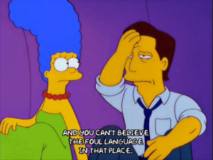 marge simpson,season 12,hair,episode 10,surprise,disappointed,12x10,offended