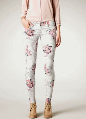pants,white background,fashion,vintage,girls,flowers print