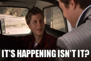its happening isnt it,its happening,exciting,excited,arrested development,michael cera
