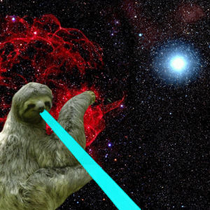 laser,lazer,pew pew,sloth,space,sloth in space,slothwars