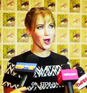 smile,interview,reactiongifs,comic con,grandma,compliments,oh stop it
