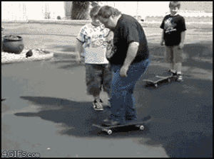skateboard,fail,fat,dad