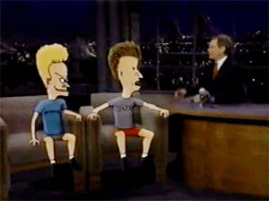 1990s,90s,beavis and butthead,retro,punching,david letterman,letterman,90s s,90s shows