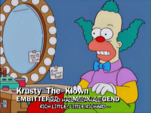 episode 22,season 11,krusty the clown,11x22,sharp,uneasy,pent up