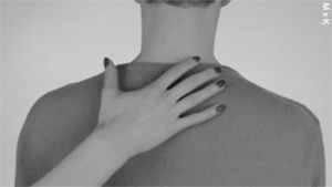 neck,art,fashion,black and white,design,model,photography,boy,hand,back,touch,grab,art direction,styling,moving image,megan x kathryn purves,m x k,acii,kathryn purves,artist