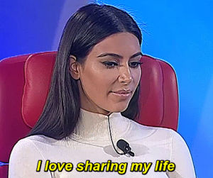 sharing,kim kardashian,kim kardashian west,life,interview,social media
