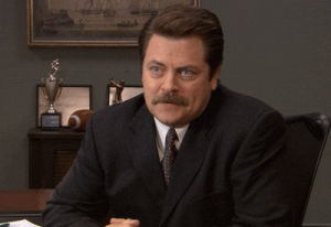 ron swanson,proud,happy,parks and recreation,smiling