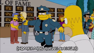homer simpson,episode 10,angry,season 20,walking,police,chief wiggum,20x10