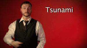 tsunami,sign with robert,sign language