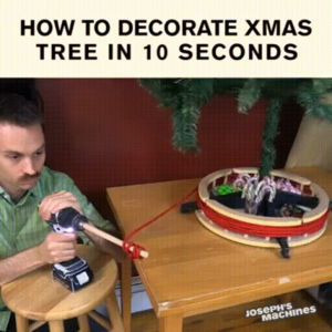 xmas,decorate,how,tree,seconds,robot fail