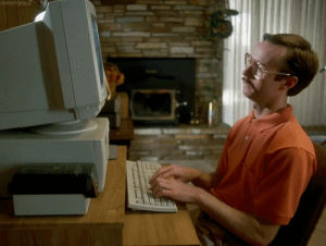 napoleon dynamite,typing,working from home,computer,nerd,hacking,kip