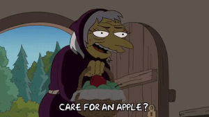 apples,lisa simpson,season 20,scary,episode 20,witch,20x20,old lady