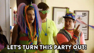 workaholics,party,drink,drinking,flirting,hanging out,pregame,hang out,lets turn this party out