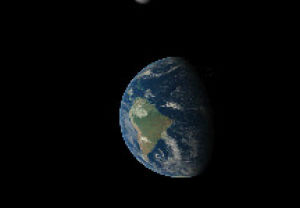 moon,earth,bouncing