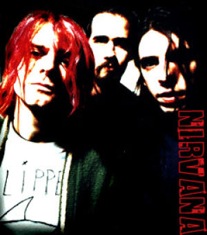 grunge,kurt cobain,music,nirvana,wallpapers,smells like teen spirit,kurt cobain red
