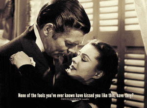 gone with the wind,love,kiss