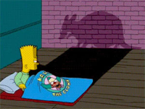 bart simpson,scared,rat,simpsons