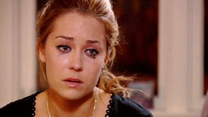 triste,television,sad,mtv,crying,the hills,lauren conrad,ugly cry,weepy,black tear