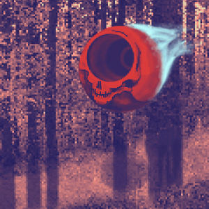 halloween,artists on tumblr,monster,pixel art,skull,woods,flames,cyclops