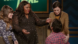booyah,haha,hilarious,murder,so funny,nicole byer,party over here,alison rich,jessica mckenna,fake out