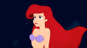 princess,cry,mermaid,ariel,sad,red,the little mermaid