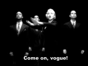 vogue,madonna,black and white,90s,music video