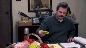 ron swanson,2017,parks and recreation,eating,eat,nick offerman,cookie,parks and recreation 2017