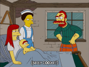 17x12,episode 12,baby,mad,season 17,looking,sitting,standing,groundskeeper willie