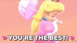 you are the best,youre the best,blow kiss,princess peach