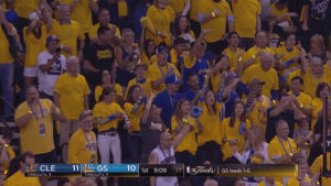 oracle arena,basketball,excited,crowd,golden state warriors,hype,finals,nba finals,the finals,2017 nba finals,lets go